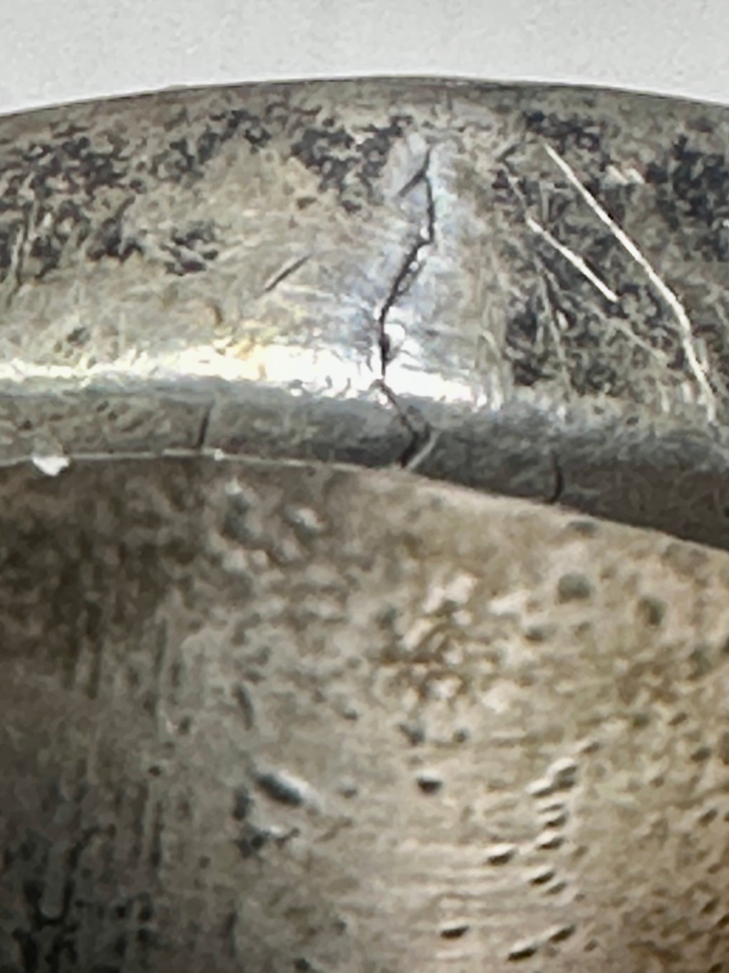 Navajo ring leaves turquoise band size 10.75 sterling silver men women AS IS