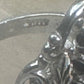 Black Hills Gold Long onyx ring leaves size 8.25 sterling silver women