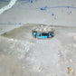 Turquoise ring southwest tribal band size 7.75 sterling silver women