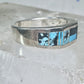 Turquoise ring southwest tribal band size 7.75 sterling silver women