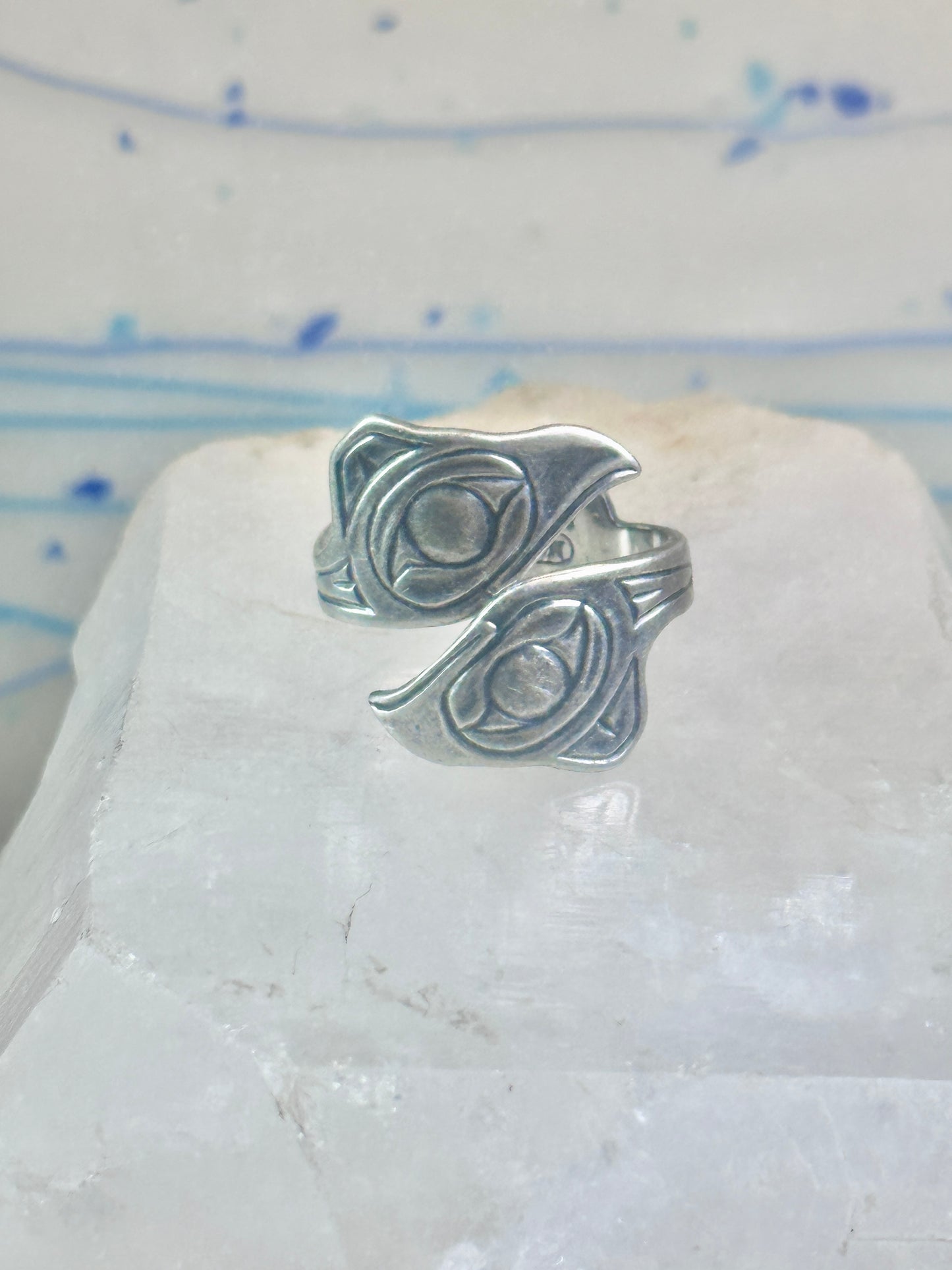 Howard Jackson Haida Raven ring MAG PAcific Northwest Pacific band size 8 sterling silver women men