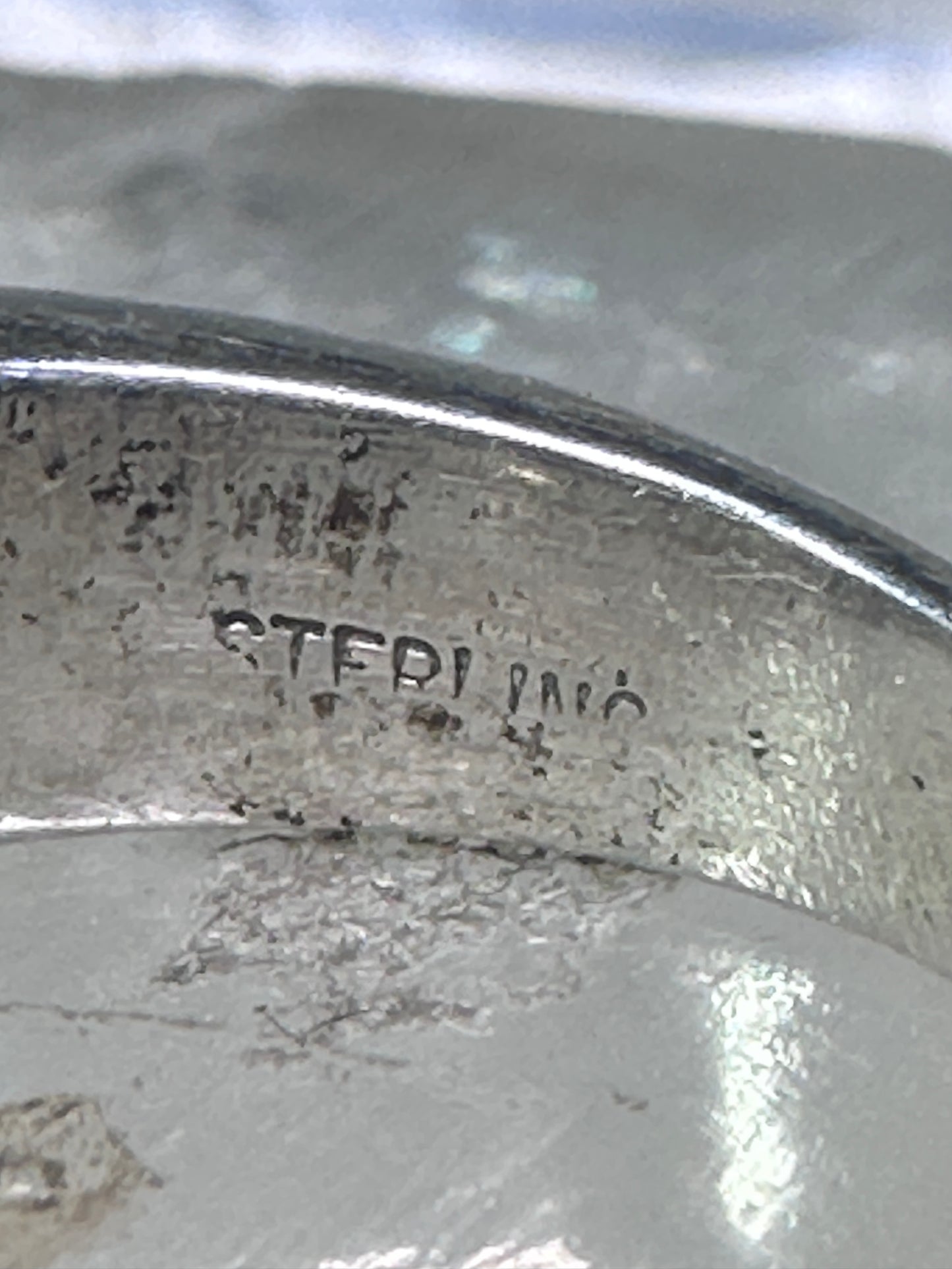 Turquoise ring southwest tribal band size 7.75 sterling silver women