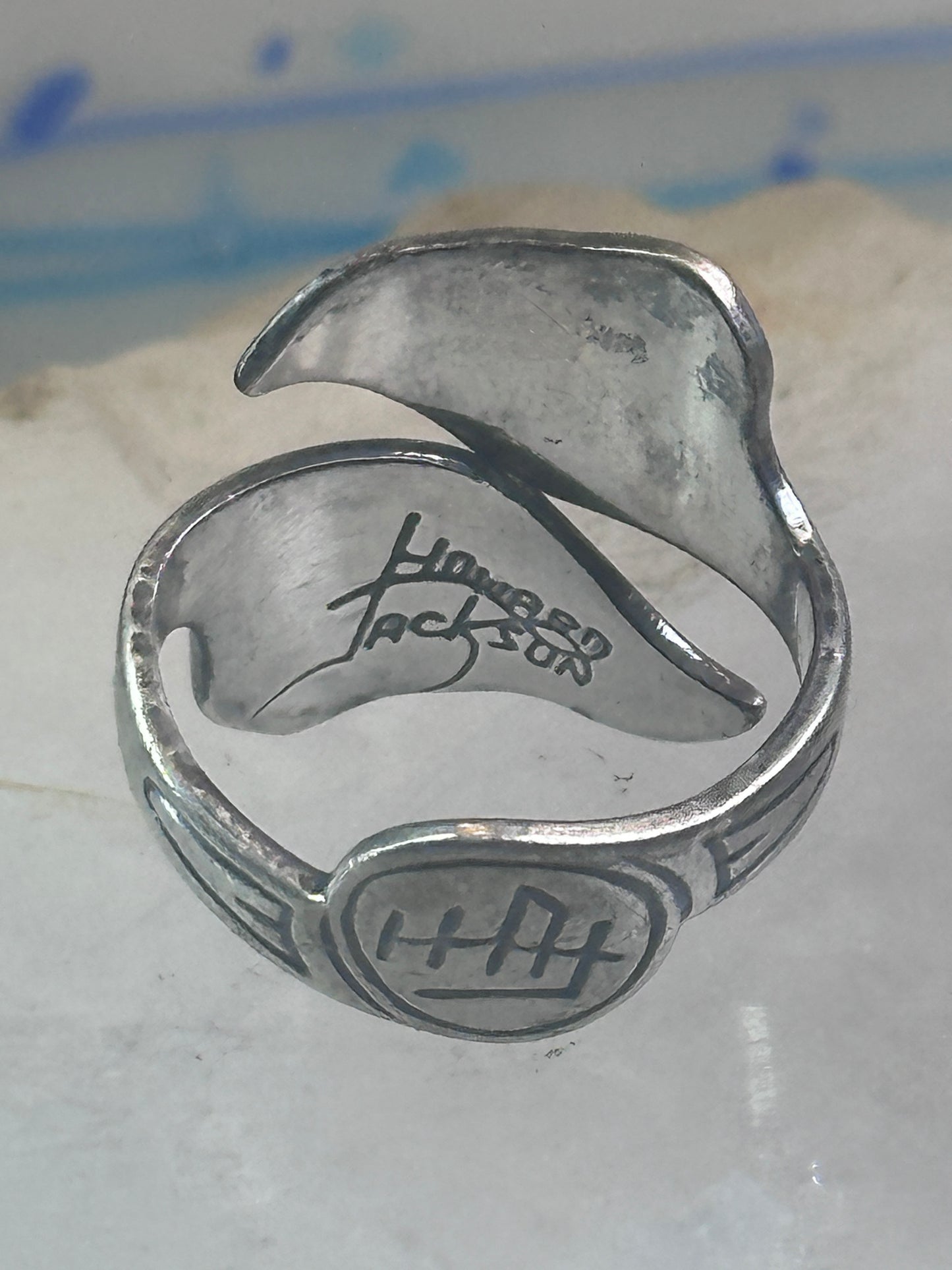 Howard Jackson Haida Raven ring MAG PAcific Northwest Pacific band size 8 sterling silver women men