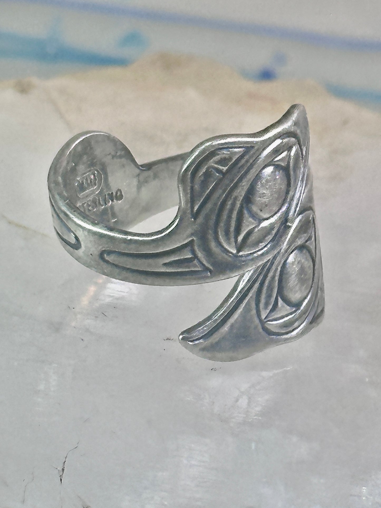 Howard Jackson Haida Raven ring MAG PAcific Northwest Pacific band size 8 sterling silver women men