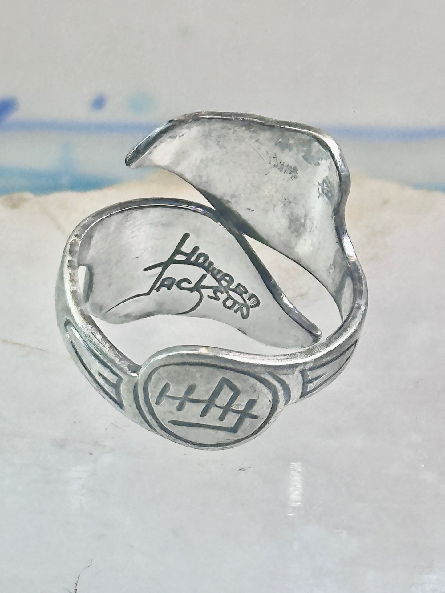 Howard Jackson Haida Raven ring MAG PAcific Northwest Pacific band size 8 sterling silver women men