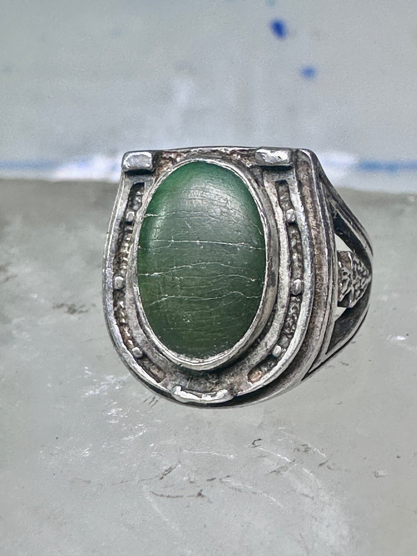 Horseshoe ring southwest tribal pinky good luck band size 3.75 sterling silver wome