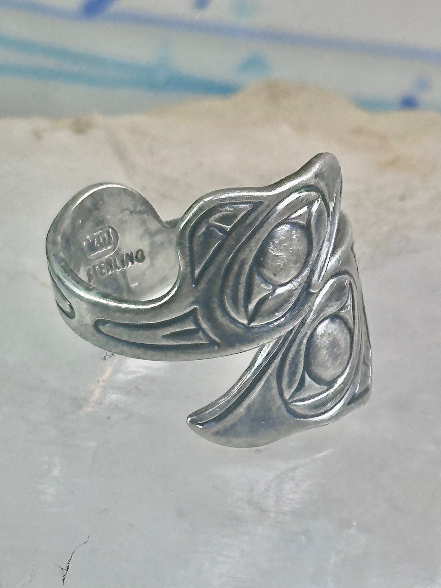Howard Jackson Haida Raven ring MAG PAcific Northwest Pacific band size 8 sterling silver women men