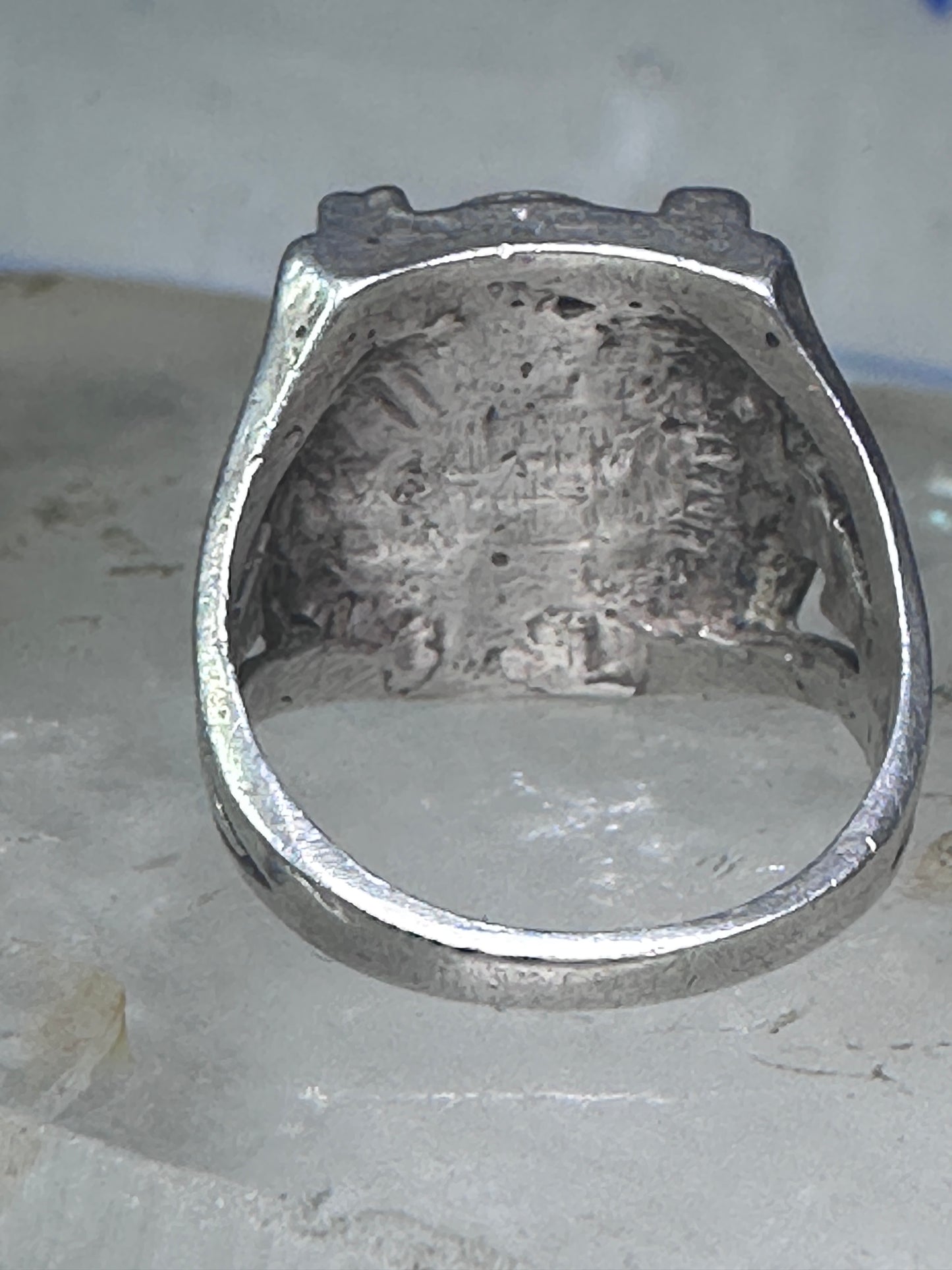 Horseshoe ring southwest tribal pinky good luck band size 3.75 sterling silver wome