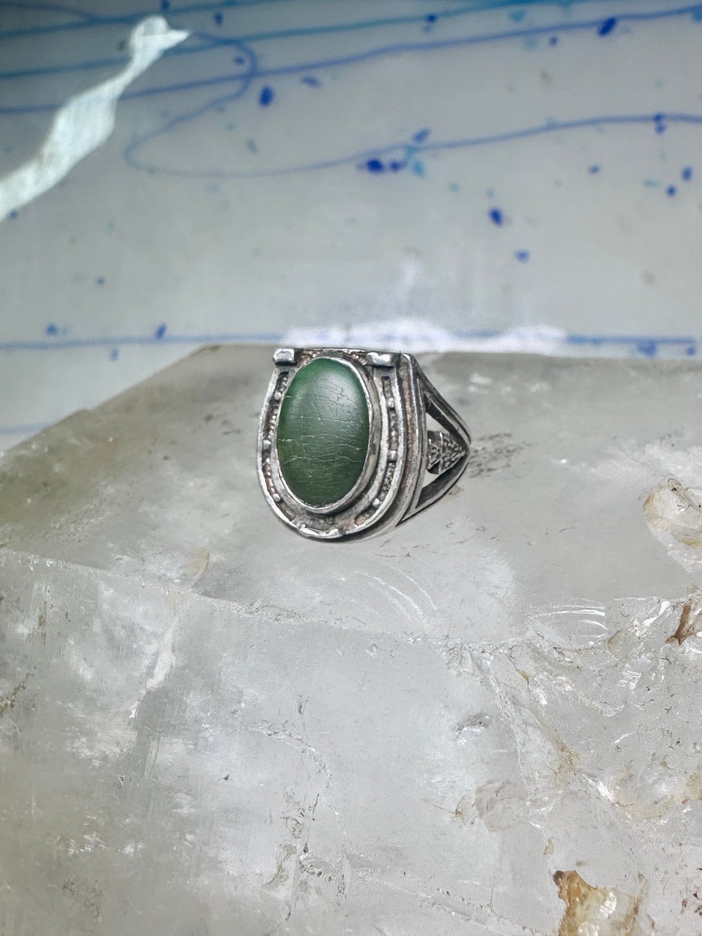 Horseshoe ring southwest tribal pinky good luck band size 3.75 sterling silver wome