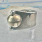 Moving Ball ring geometric kinetic  solid band size 5.50 sterling silver women logo