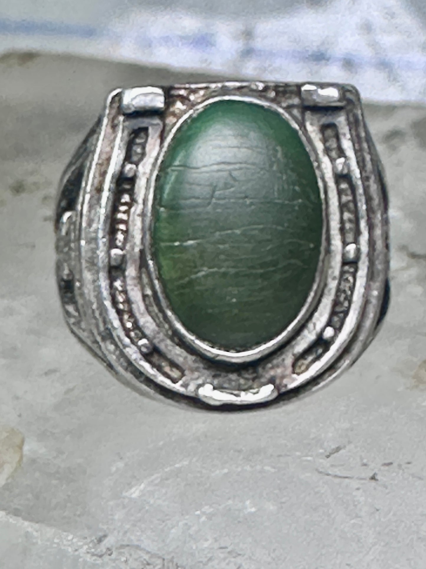 Horseshoe ring southwest tribal pinky good luck band size 3.75 sterling silver wome