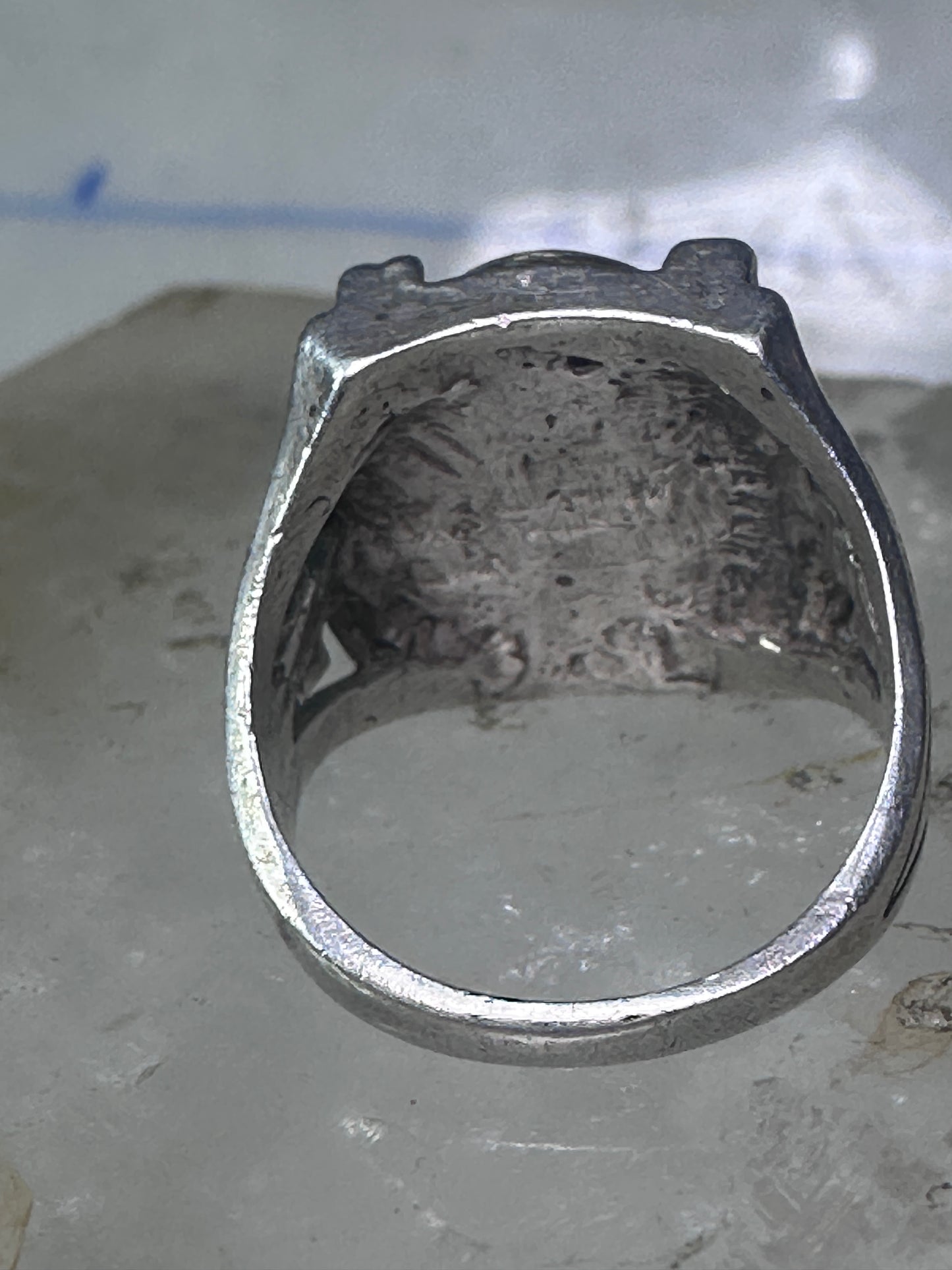 Horseshoe ring southwest tribal pinky good luck band size 3.75 sterling silver wome