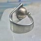 Moving Ball ring geometric kinetic  solid band size 5.50 sterling silver women logo