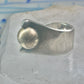 Moving Ball ring geometric kinetic  solid band size 5.50 sterling silver women logo