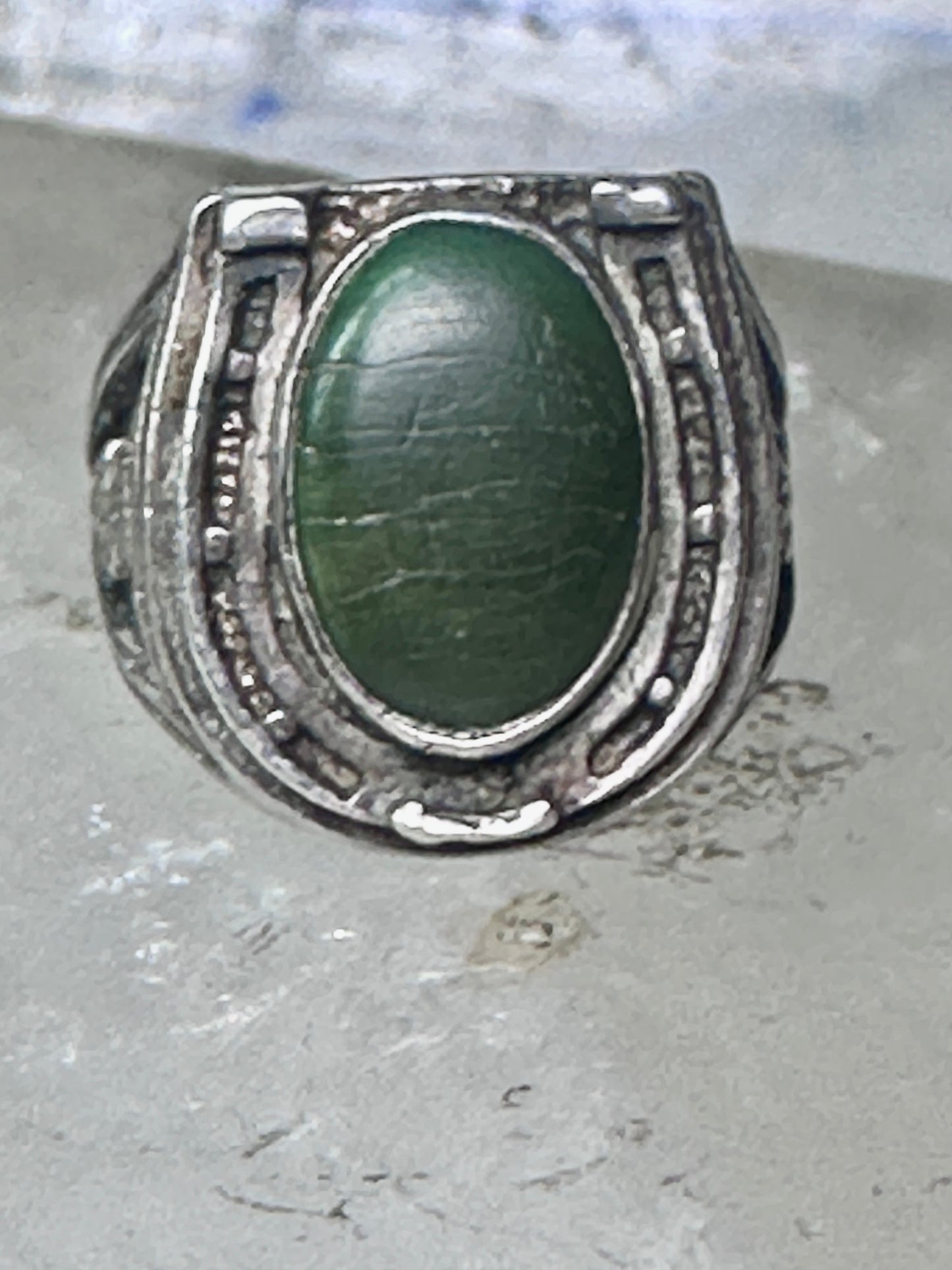 Horseshoe ring southwest tribal pinky good luck band size 3.75 sterling silver wome