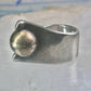 Moving Ball ring geometric kinetic  solid band size 5.50 sterling silver women logo