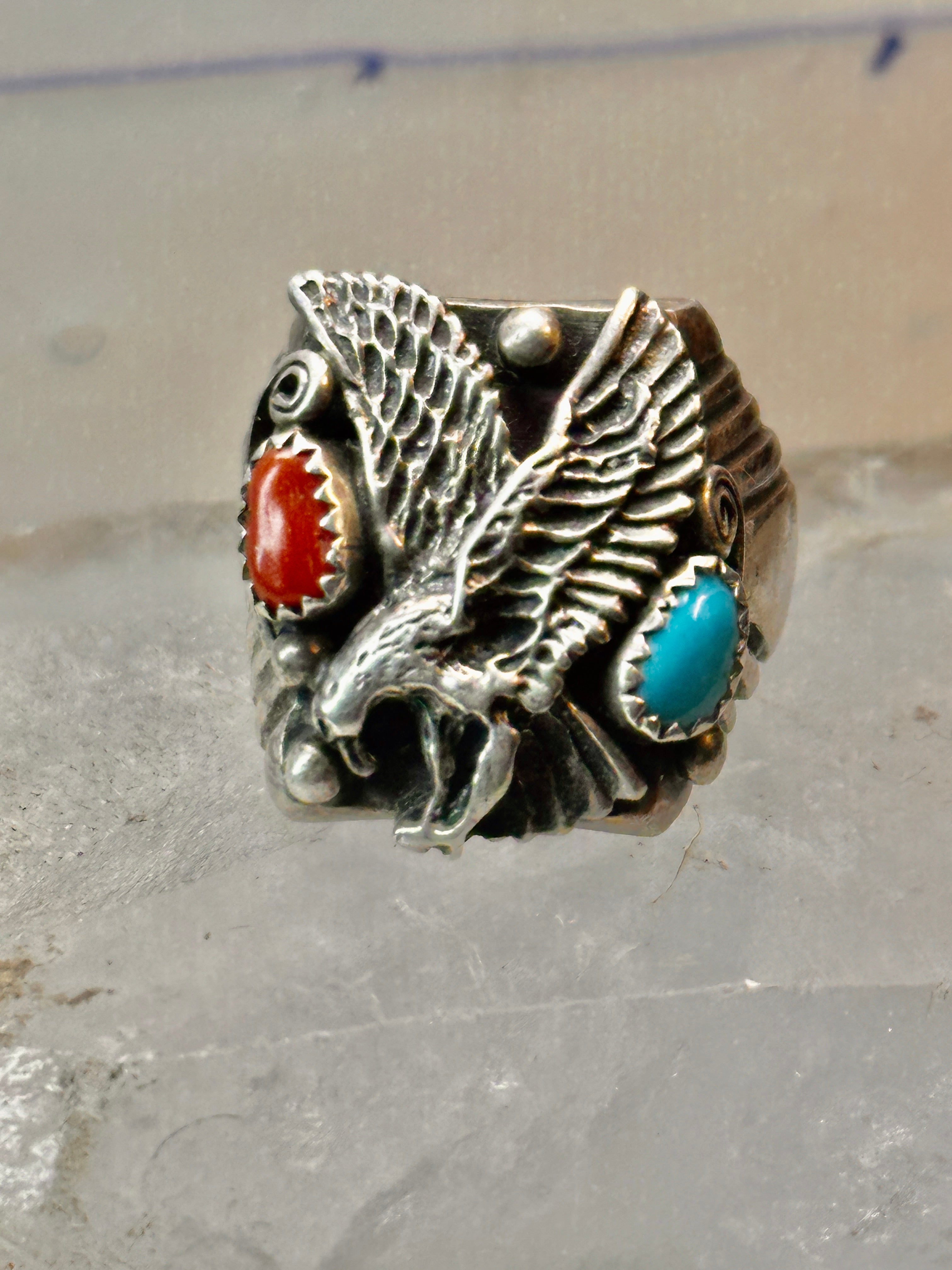 Eagle Sterling Silver Navajo Mens Ring Any Size hotsell 0070