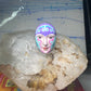 Sergio Bustamante ring face figurative band size 6.75 sterling silver women