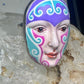 Sergio Bustamante ring face figurative band size 6.75 sterling silver women
