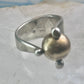 Moving Ball ring geometric kinetic  solid band size 5.50 sterling silver women logo