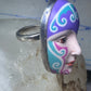 Sergio Bustamante ring face figurative band size 6.75 sterling silver women