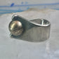 Moving Ball ring geometric kinetic  solid band size 5.50 sterling silver women logo