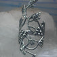 Long grape leaves ring long vine full finger band size 9 sterling silver women