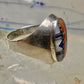 Zuni ring size 8 Turquoise, Coral, Lapis Lazuli, MOP,sterling silver women sign JM