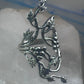 Long grape leaves ring long vine full finger band size 9 sterling silver women