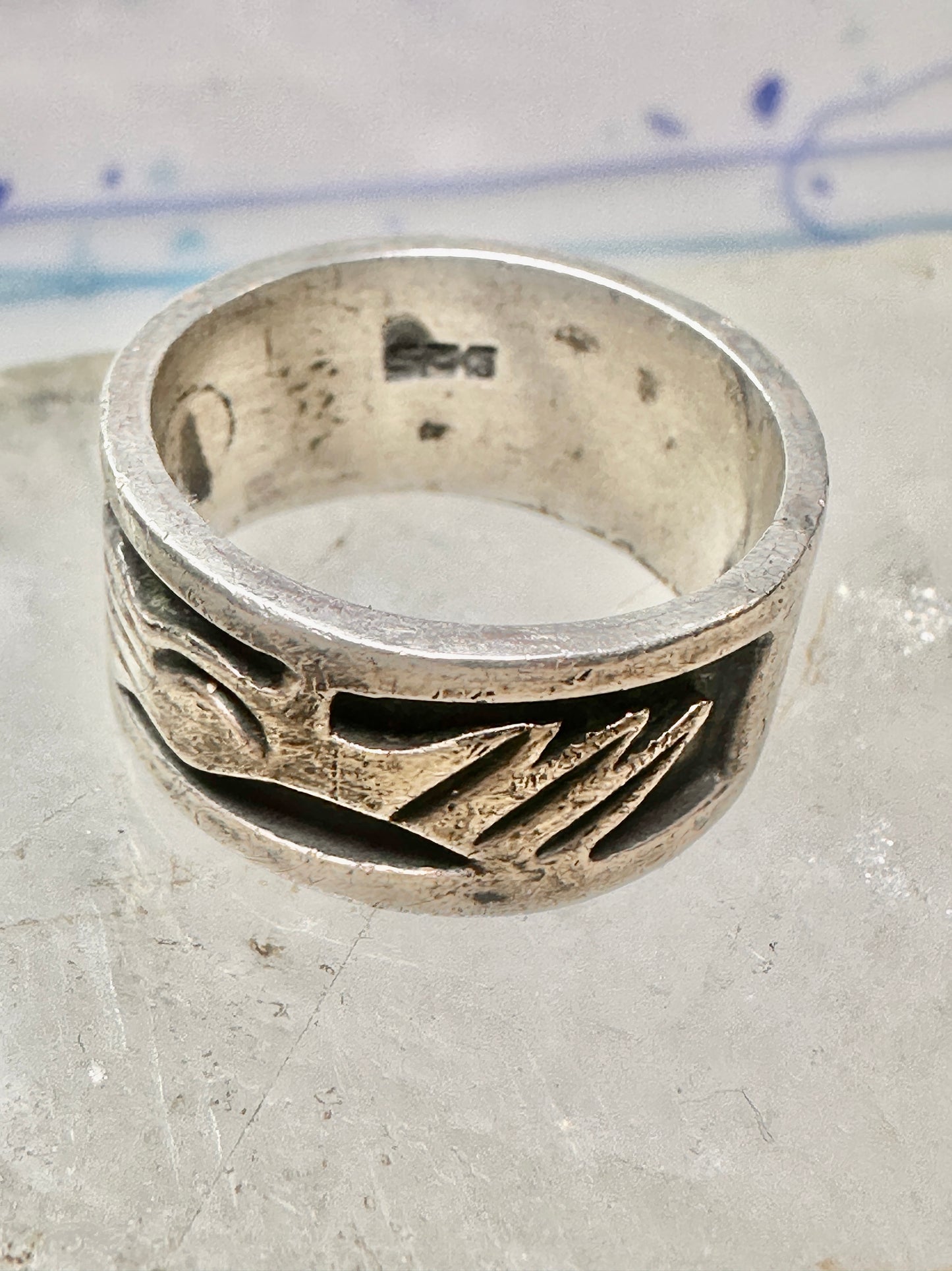 Bird ring size 9.50 Love birds band sterling silver women men