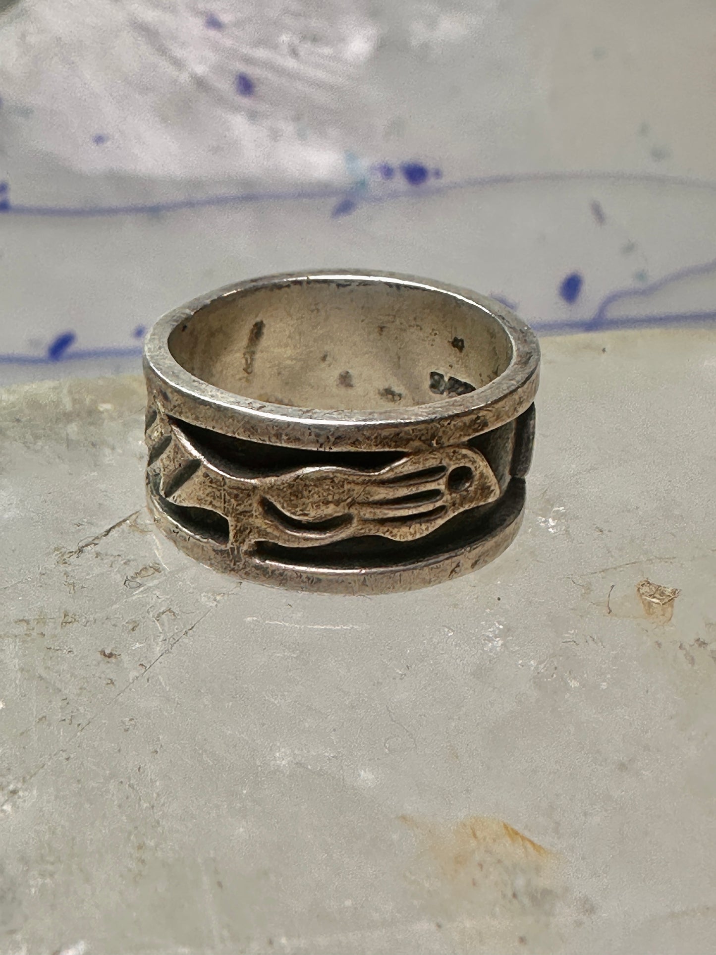 Bird ring size 9.50 Love birds band sterling silver women men