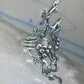 Long grape leaves ring long vine full finger band size 9 sterling silver women