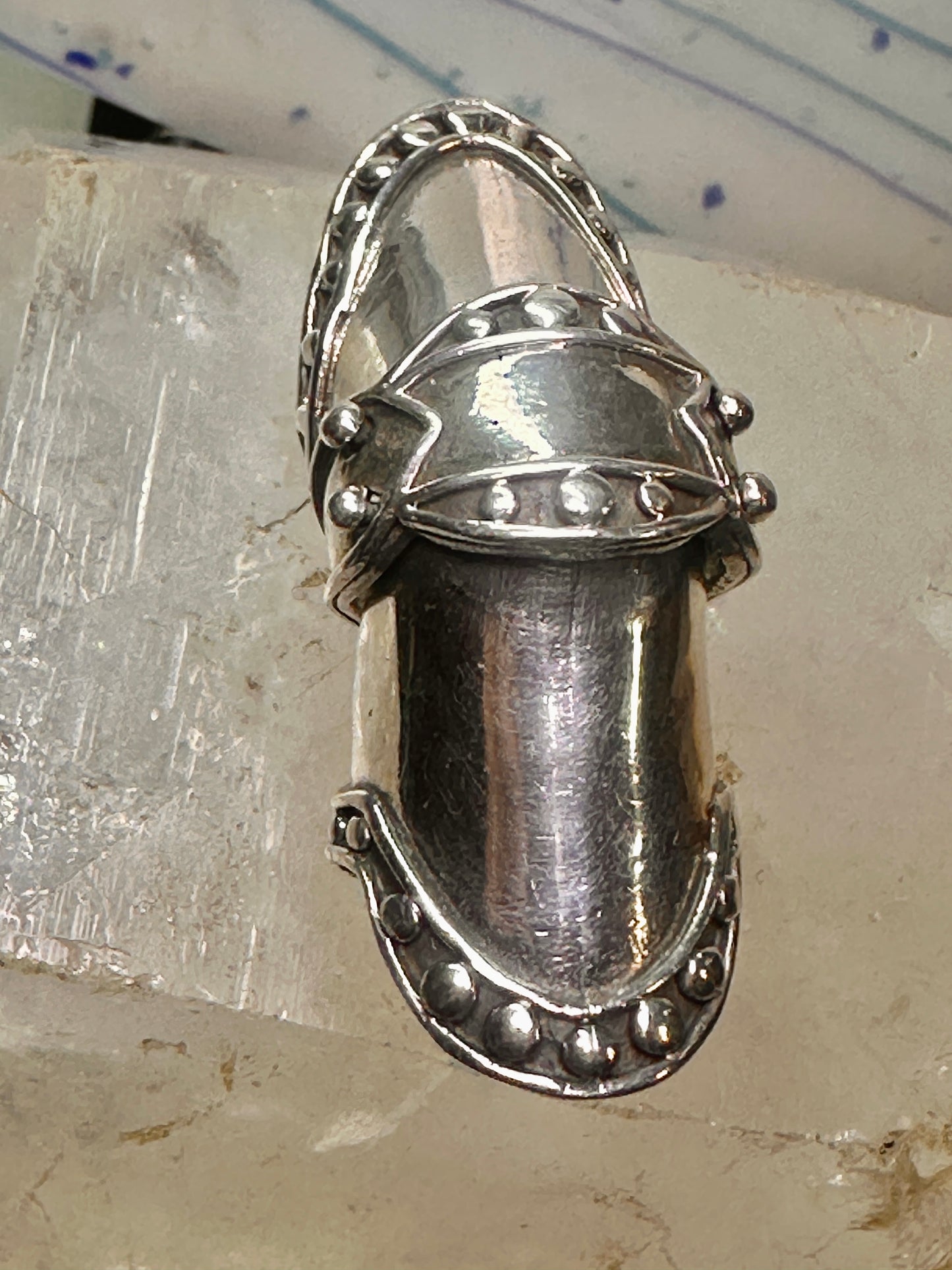 Armor ring size 8 to size 7 full finger movable Renaissance Festivals sterling silver women men