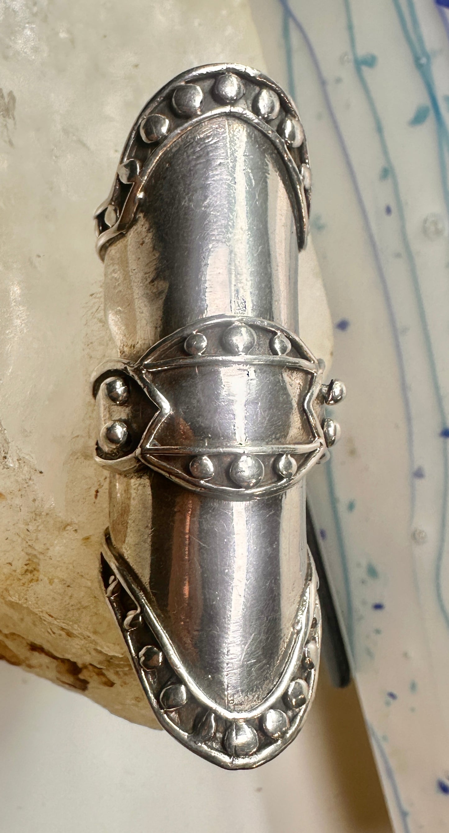 Armor ring size 8 to size 7 full finger movable Renaissance Festivals sterling silver women men