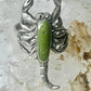 Scorpio ring size 6 green stone southwest sterling silver women