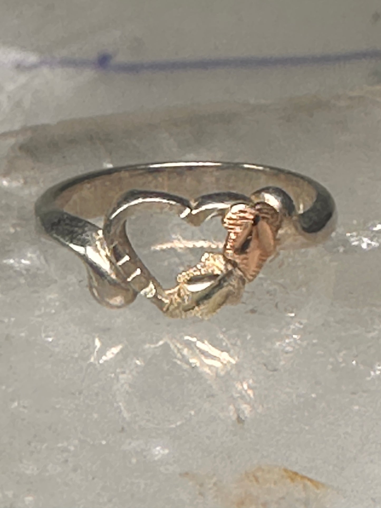 Black Hills Gold ring Heart band Love Valentine sterling silver women girls pinky