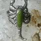 Scorpio ring size 6 green stone southwest sterling silver women