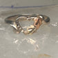 Black Hills Gold ring Heart band Love Valentine sterling silver women girls pinky