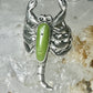 Scorpio ring size 6 green stone southwest sterling silver women