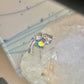 Cat ring with crystal rainbow ball band size 5 sterling silver women girls