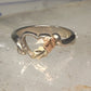 Black Hills Gold ring Heart band Love Valentine sterling silver women girls pinky