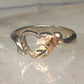 Black Hills Gold ring Heart band Love Valentine sterling silver women girls pinky