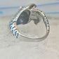 Cat ring with crystal rainbow ball band size 5 sterling silver women girls
