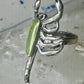Scorpio ring size 6 green stone southwest sterling silver women