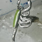 Scorpio ring size 6 green stone southwest sterling silver women