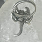 Scorpio ring size 6 green stone southwest sterling silver women