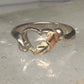 Black Hills Gold ring Heart band Love Valentine sterling silver women girls pinky
