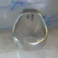 Navajo ring turquoise inlay band size 9 sterling silver women men signed HH