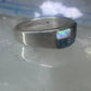 Turquoise ring Southwest coral band tribal size 6.75 sterling silver women men
