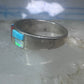 Turquoise ring Southwest coral band tribal size 6.75 sterling silver women men